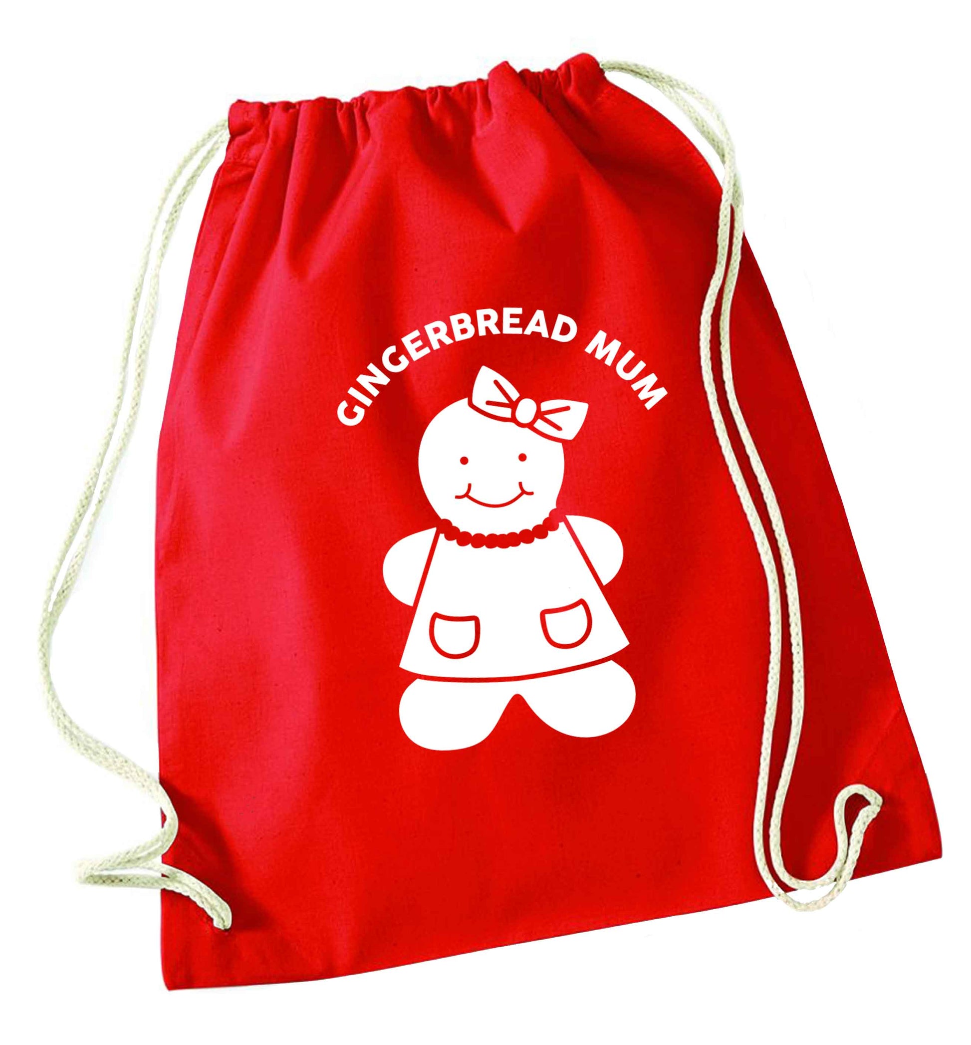 Merry Christmas red drawstring bag 