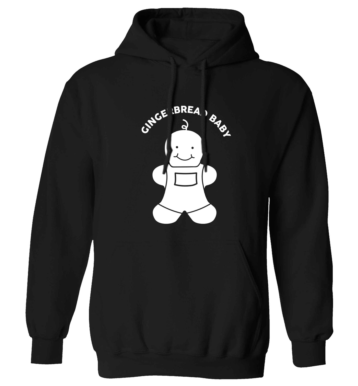 Gingerbread baby adults unisex black hoodie 2XL