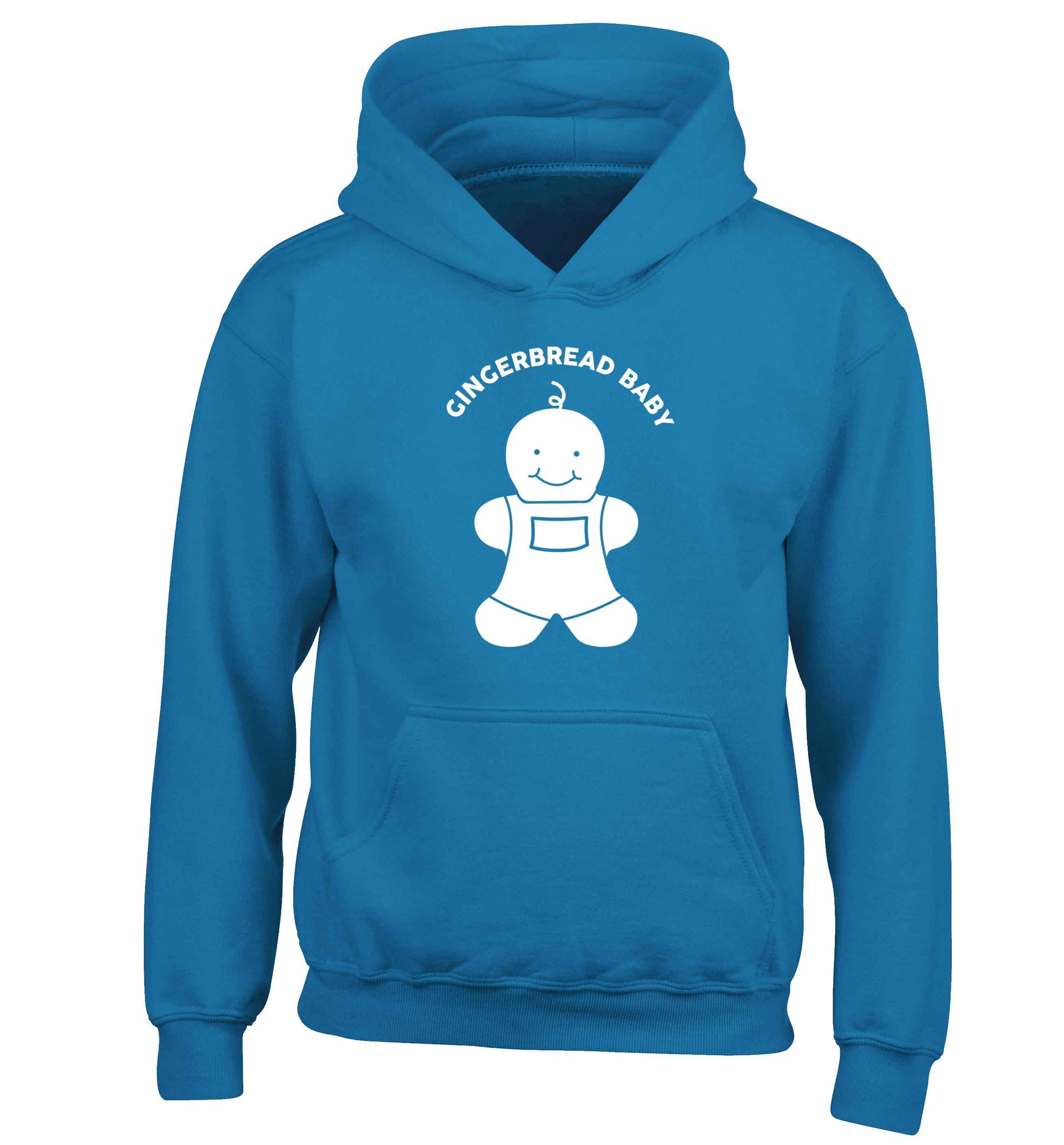 Gingerbread baby children's blue hoodie 12-13 Years