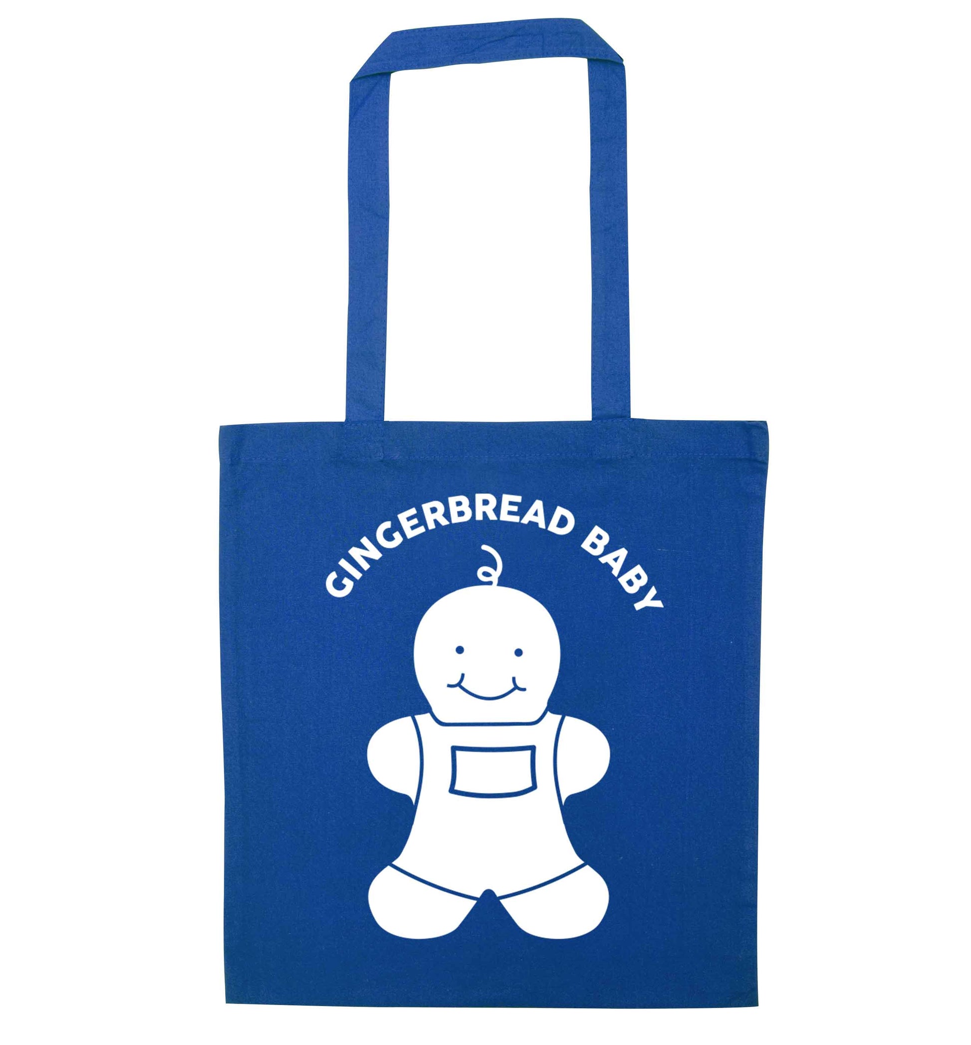 Gingerbread baby blue tote bag