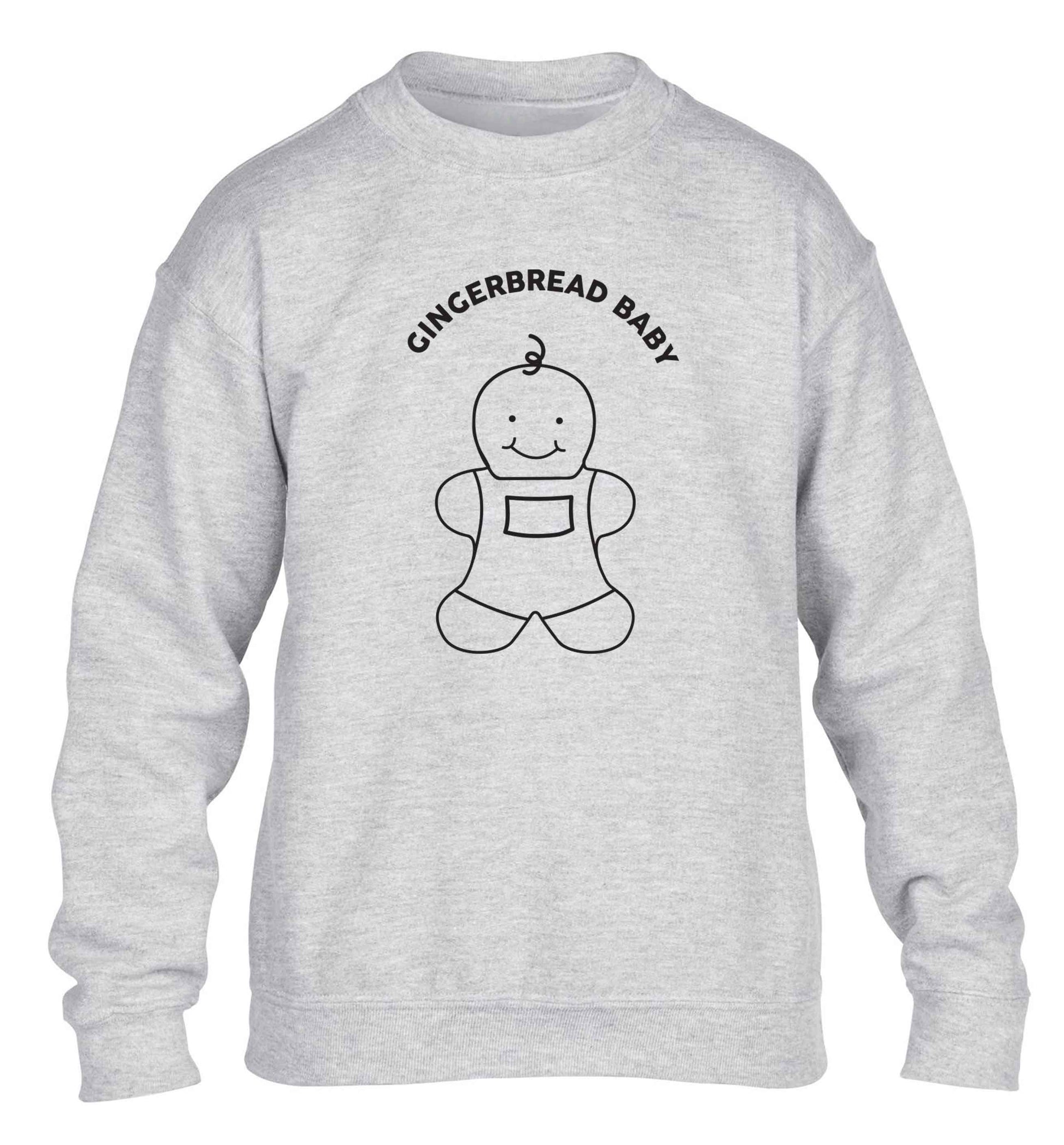 Gingerbread baby children's grey sweater 12-13 Years