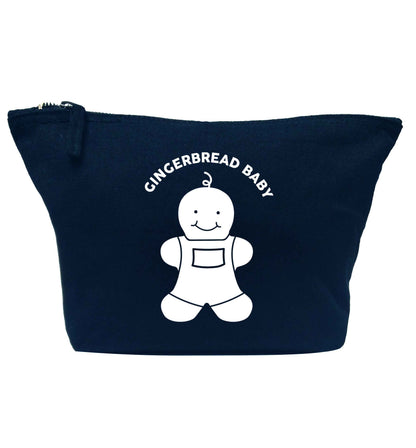 Gingerbread baby navy makeup bag