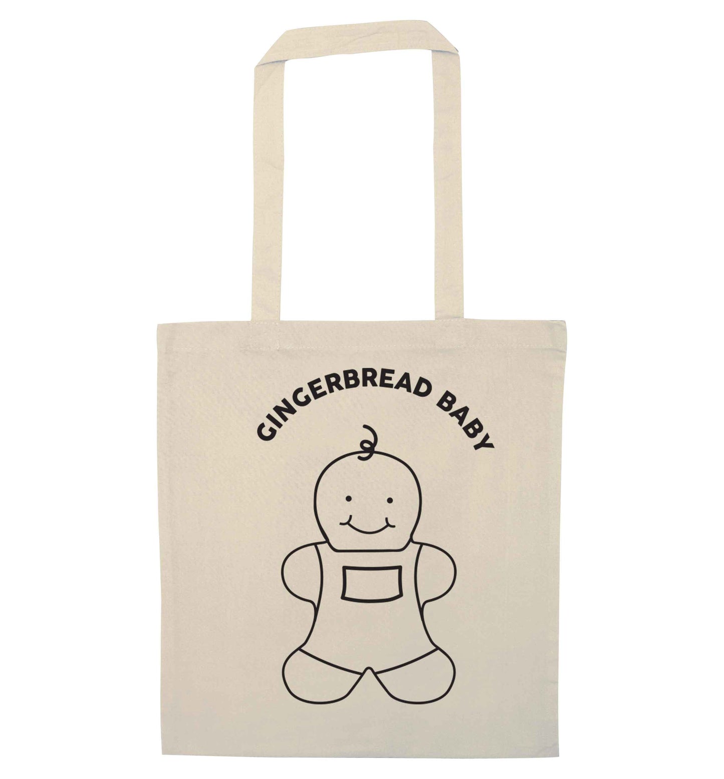 Gingerbread baby natural tote bag