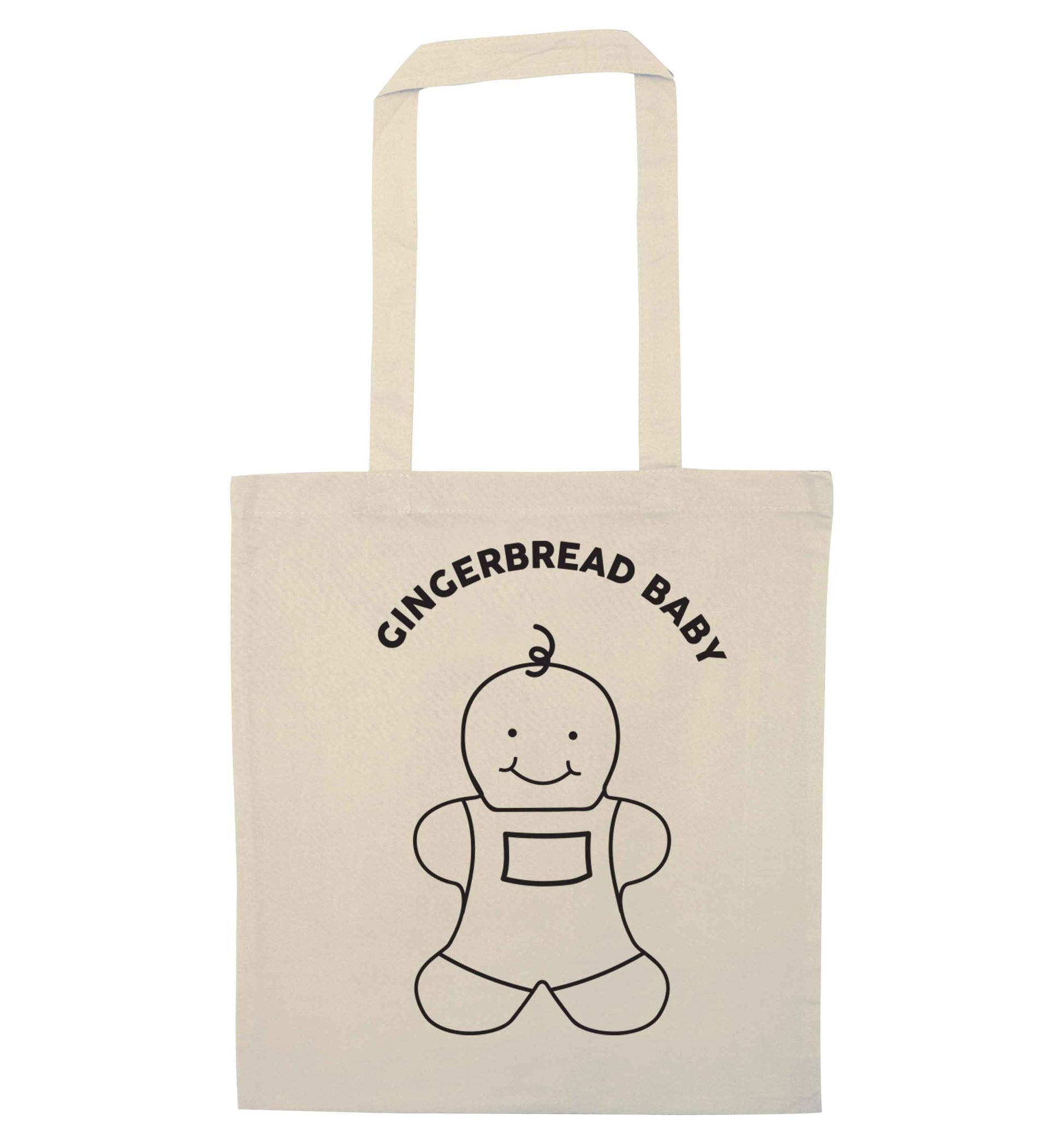 Gingerbread baby natural tote bag