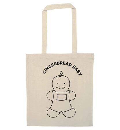 Gingerbread baby natural tote bag