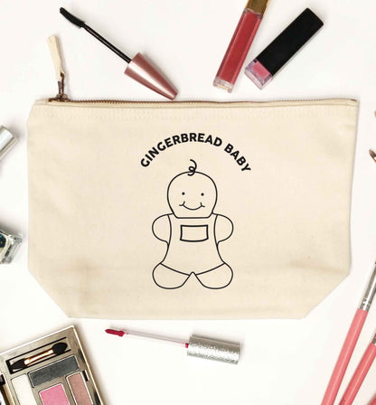 Gingerbread baby natural makeup bag