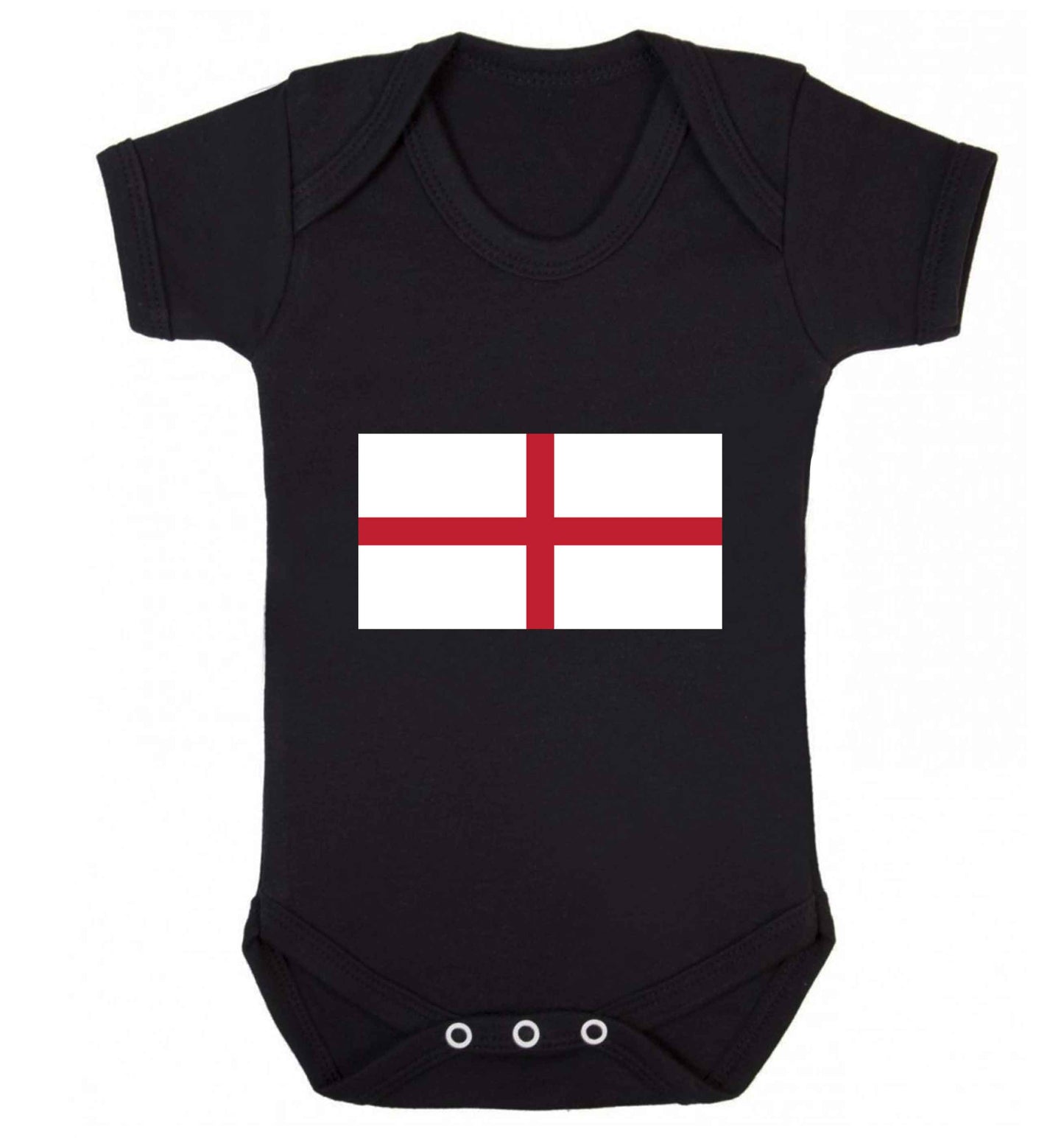 England Flag baby vest black 18-24 months