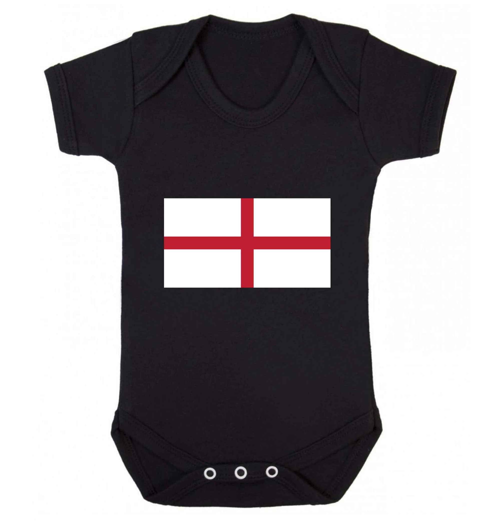 England Flag baby vest black 18-24 months