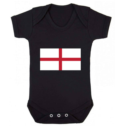 England Flag baby vest black 18-24 months