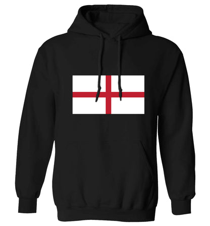 England Flag adults unisex black hoodie 2XL