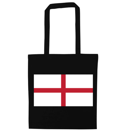 England Flag black tote bag