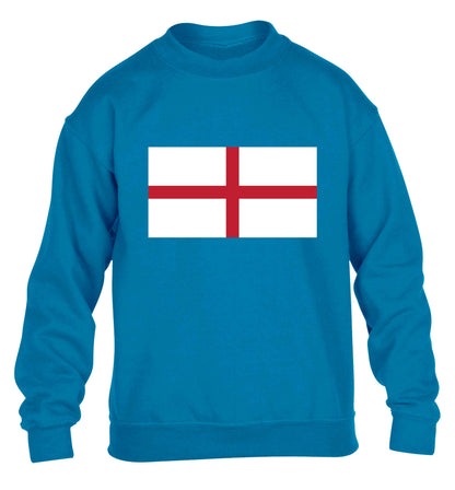 England Flag children's blue sweater 12-13 Years