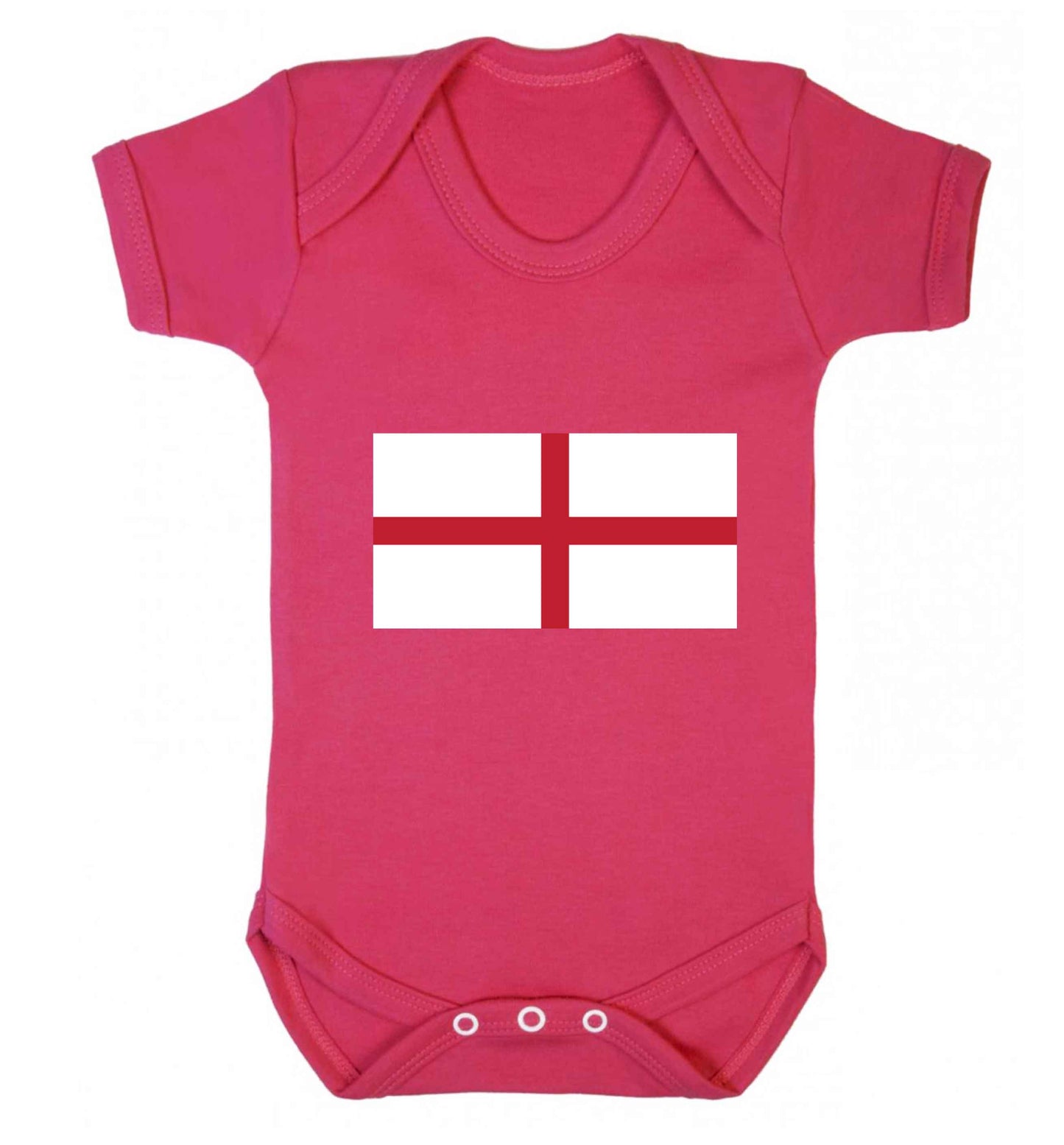 England Flag baby vest dark pink 18-24 months