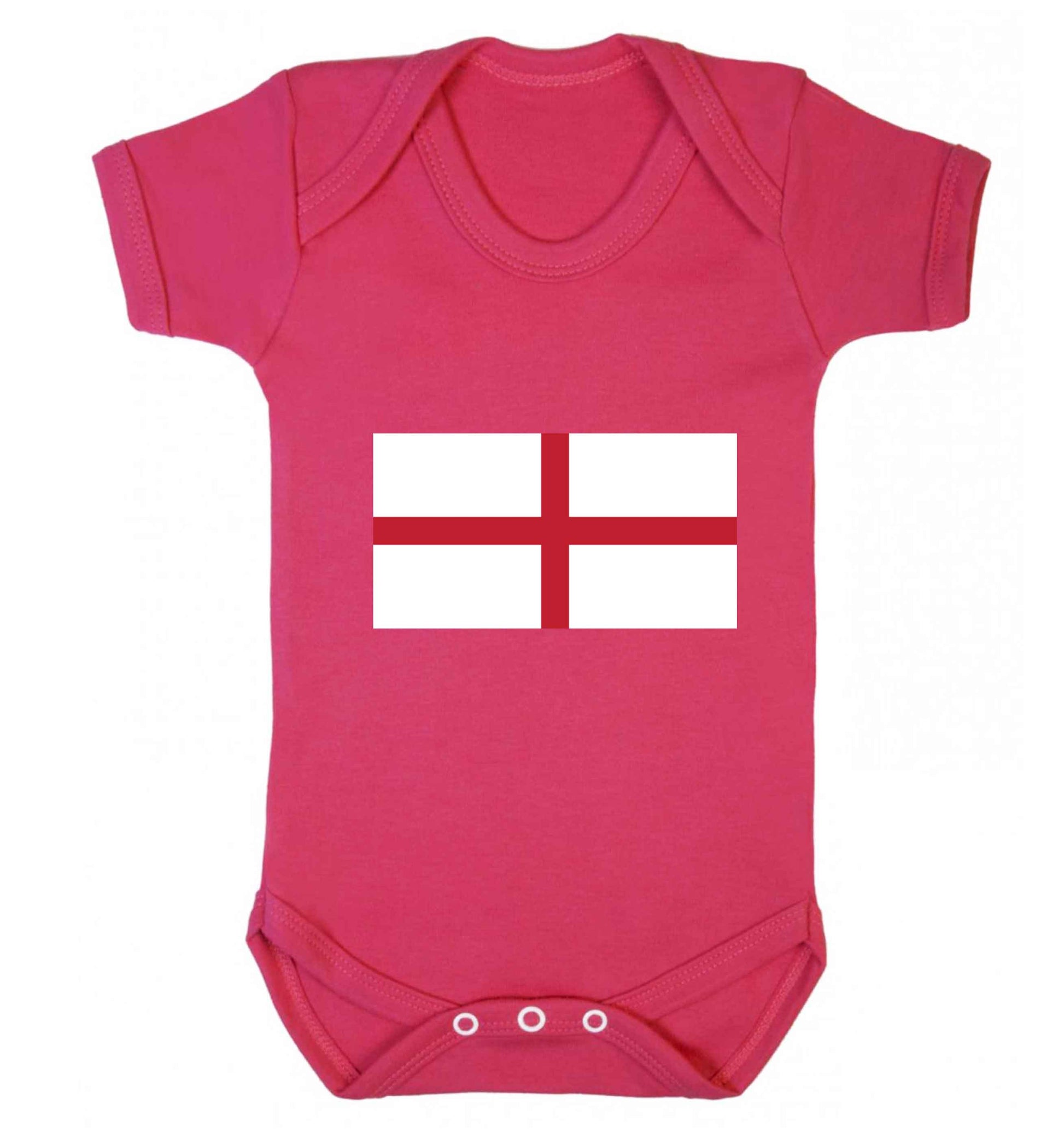 England Flag baby vest dark pink 18-24 months