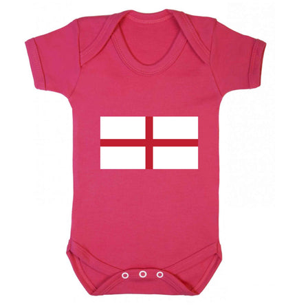 England Flag baby vest dark pink 18-24 months