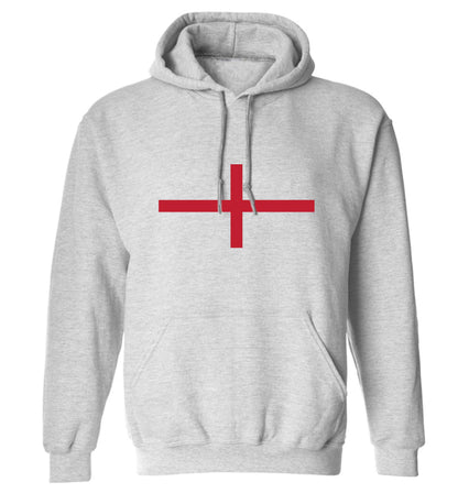 England Flag adults unisex grey hoodie 2XL