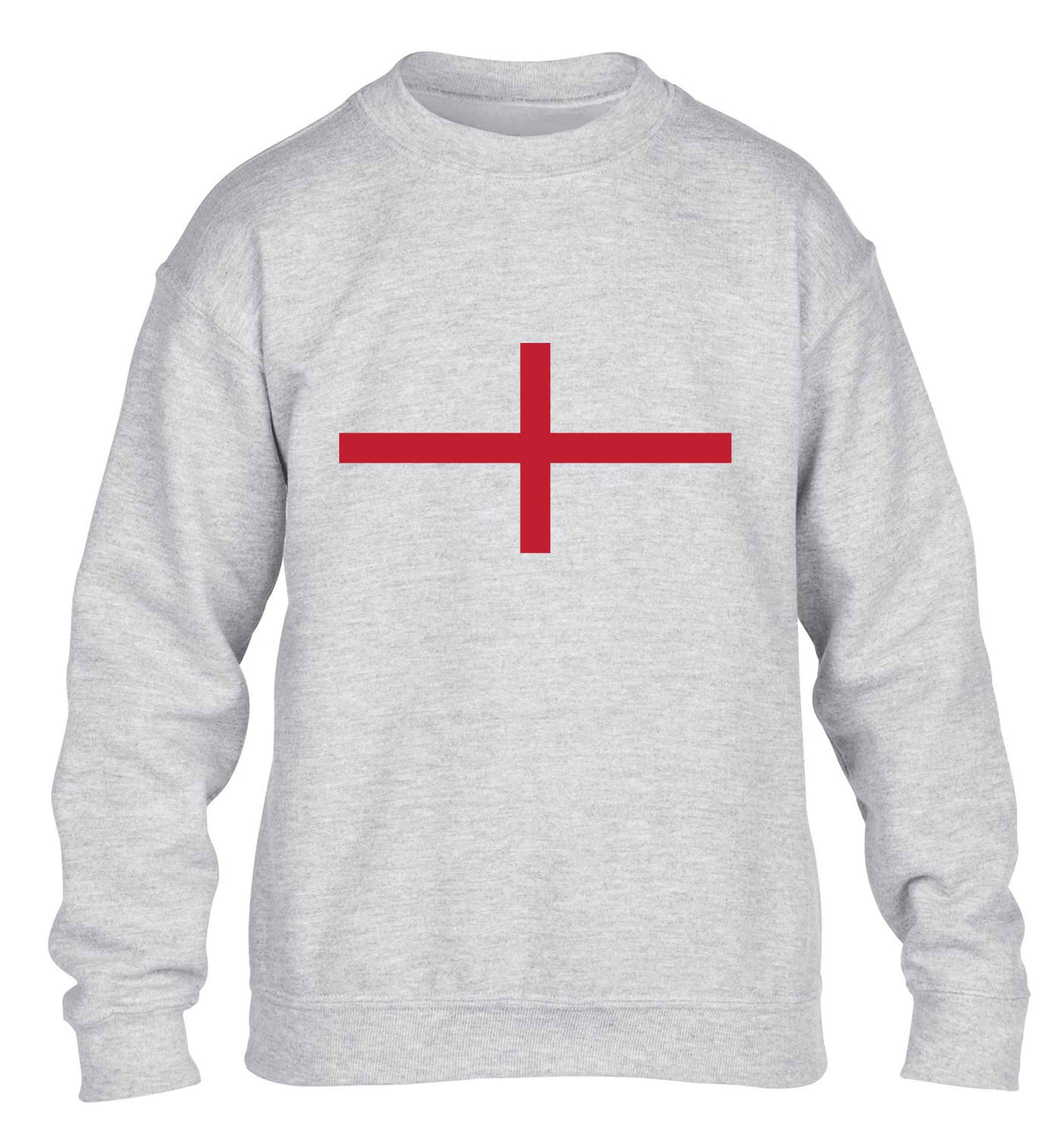 England Flag children's grey sweater 12-13 Years