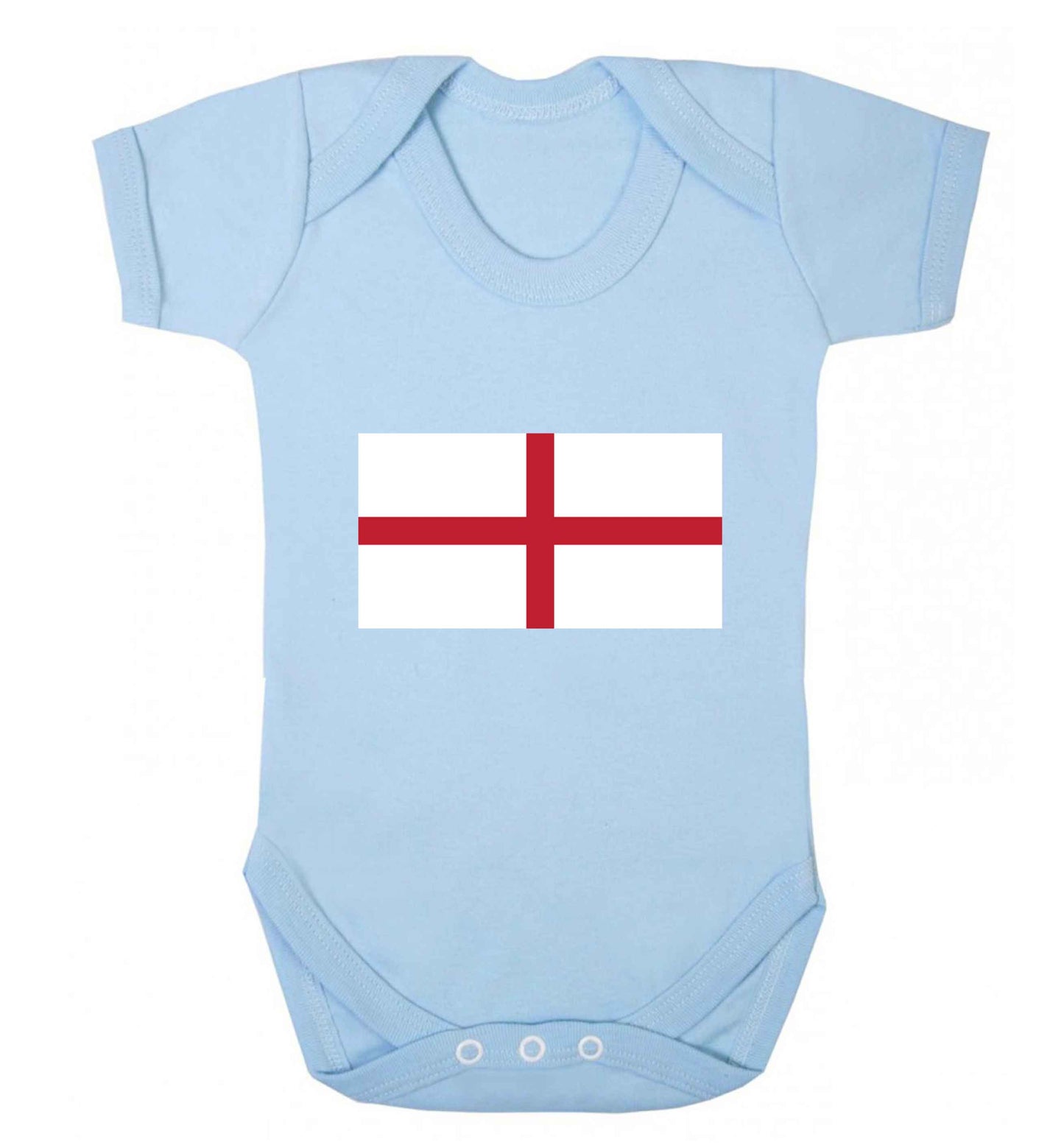 England Flag baby vest pale blue 18-24 months