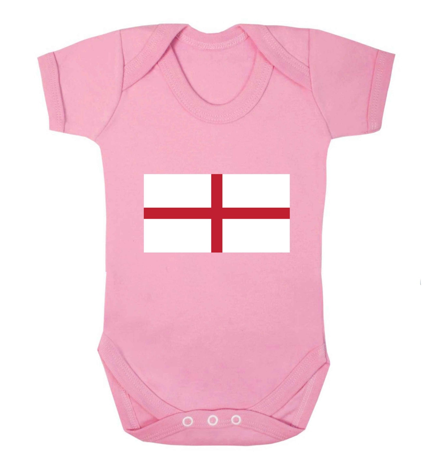 England Flag baby vest pale pink 18-24 months