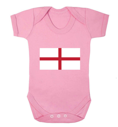 England Flag baby vest pale pink 18-24 months