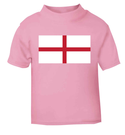 England Flag light pink baby toddler Tshirt 2 Years