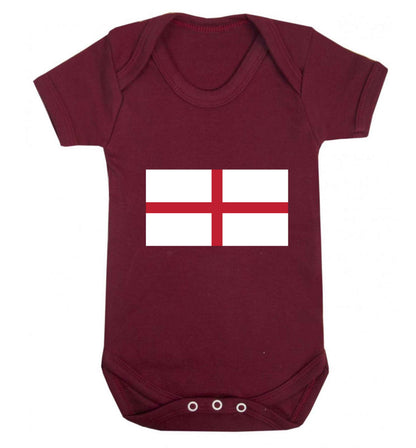 England Flag baby vest maroon 18-24 months