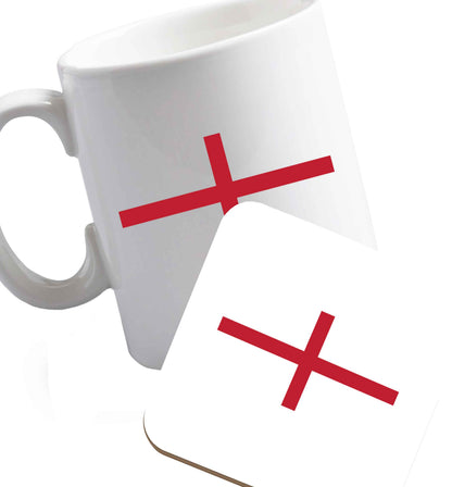 10 oz Favourite Type Pan Pancake ceramic mug and coaster set right handed