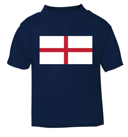 England Flag navy baby toddler Tshirt 2 Years