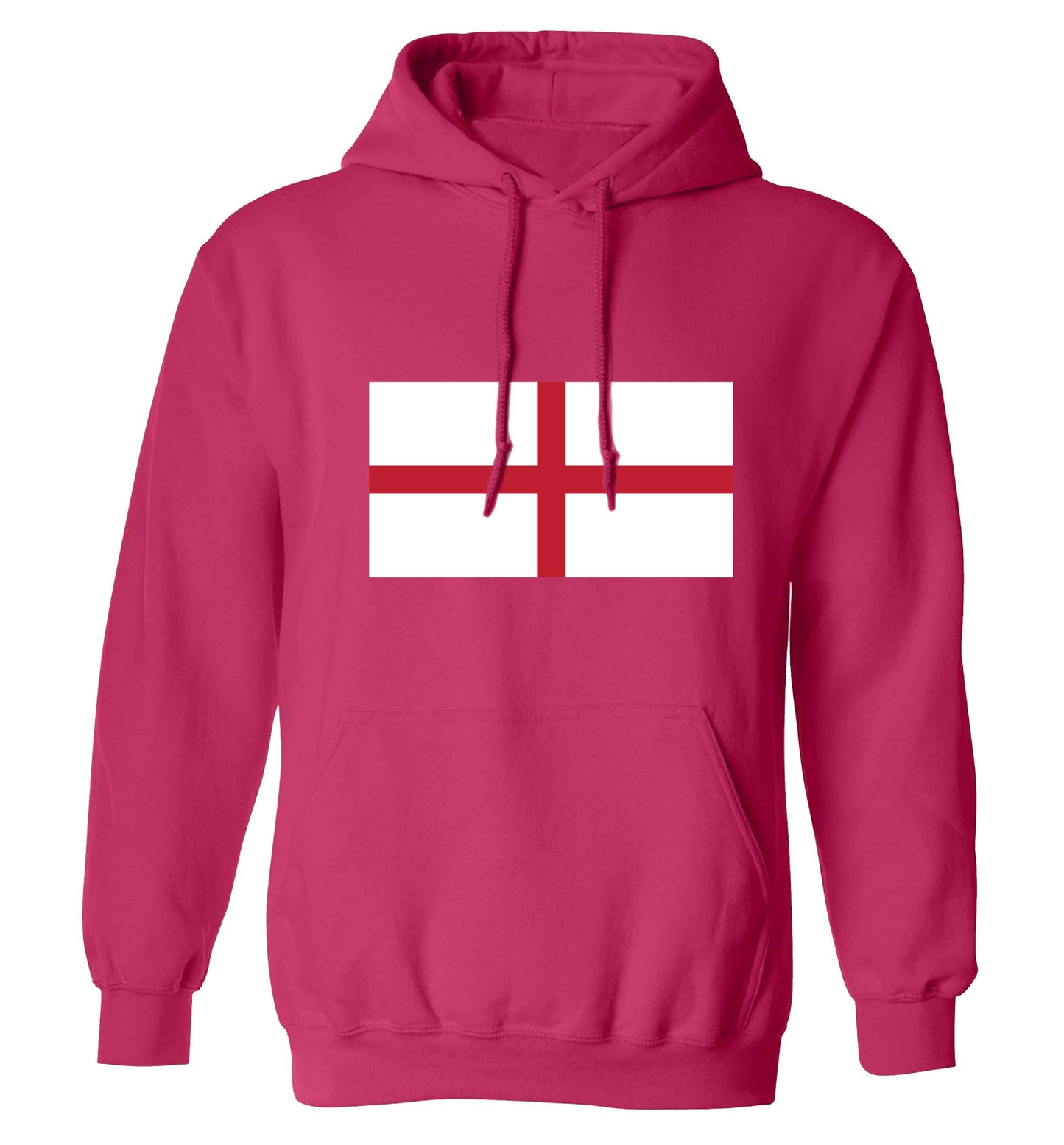 England Flag adults unisex pink hoodie 2XL