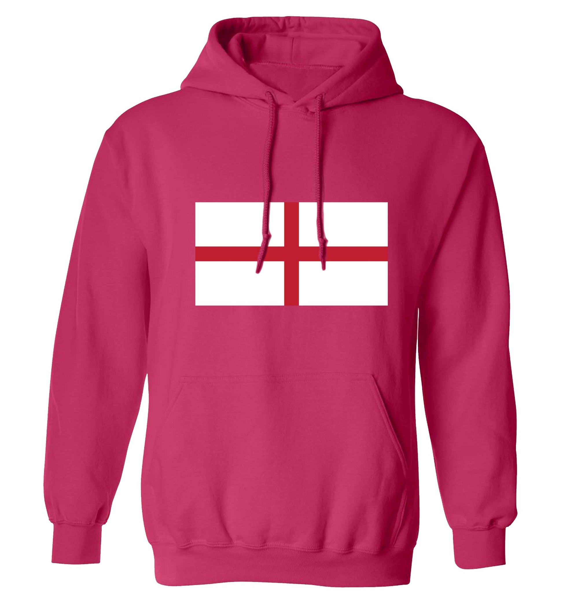 England Flag adults unisex pink hoodie 2XL