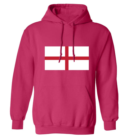 England Flag adults unisex pink hoodie 2XL