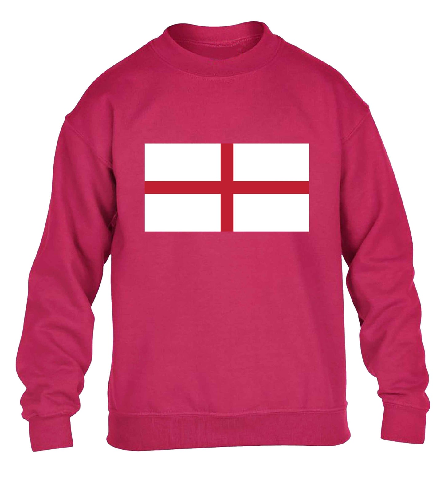 England Flag children's pink sweater 12-13 Years