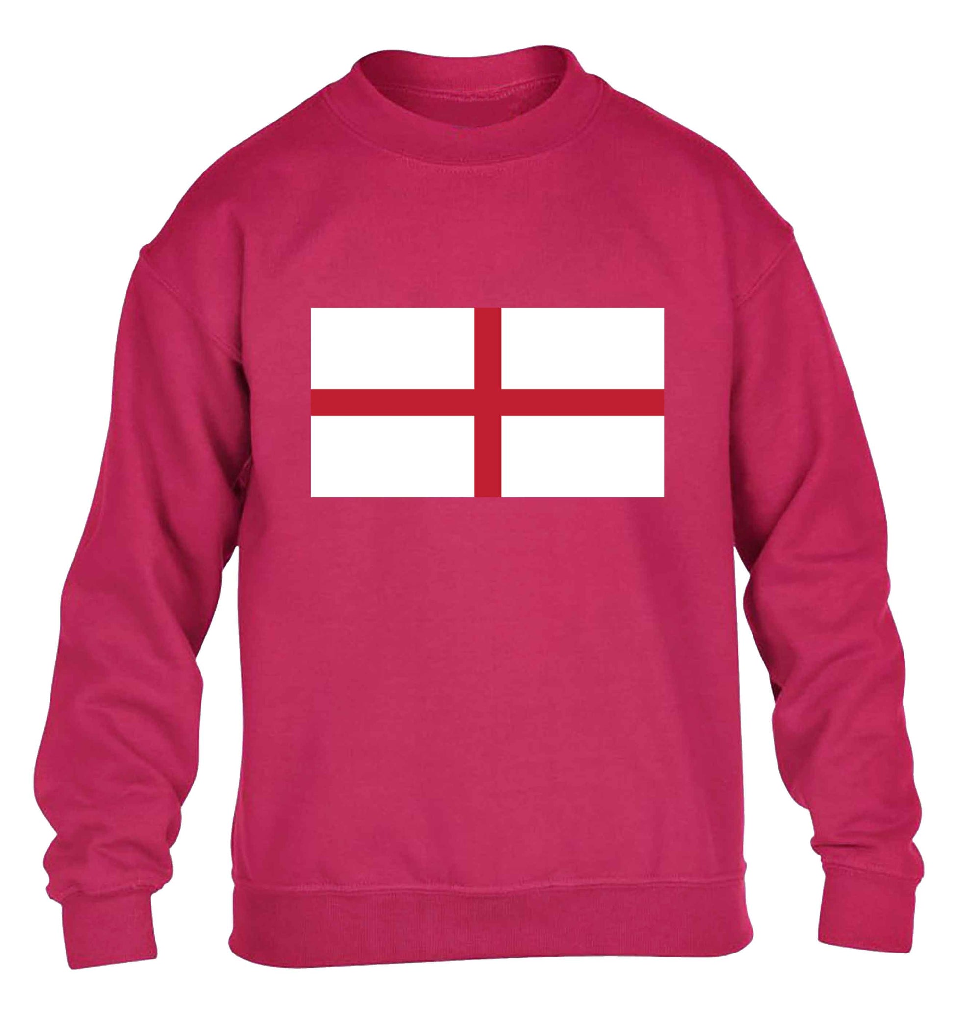 England Flag children's pink sweater 12-13 Years