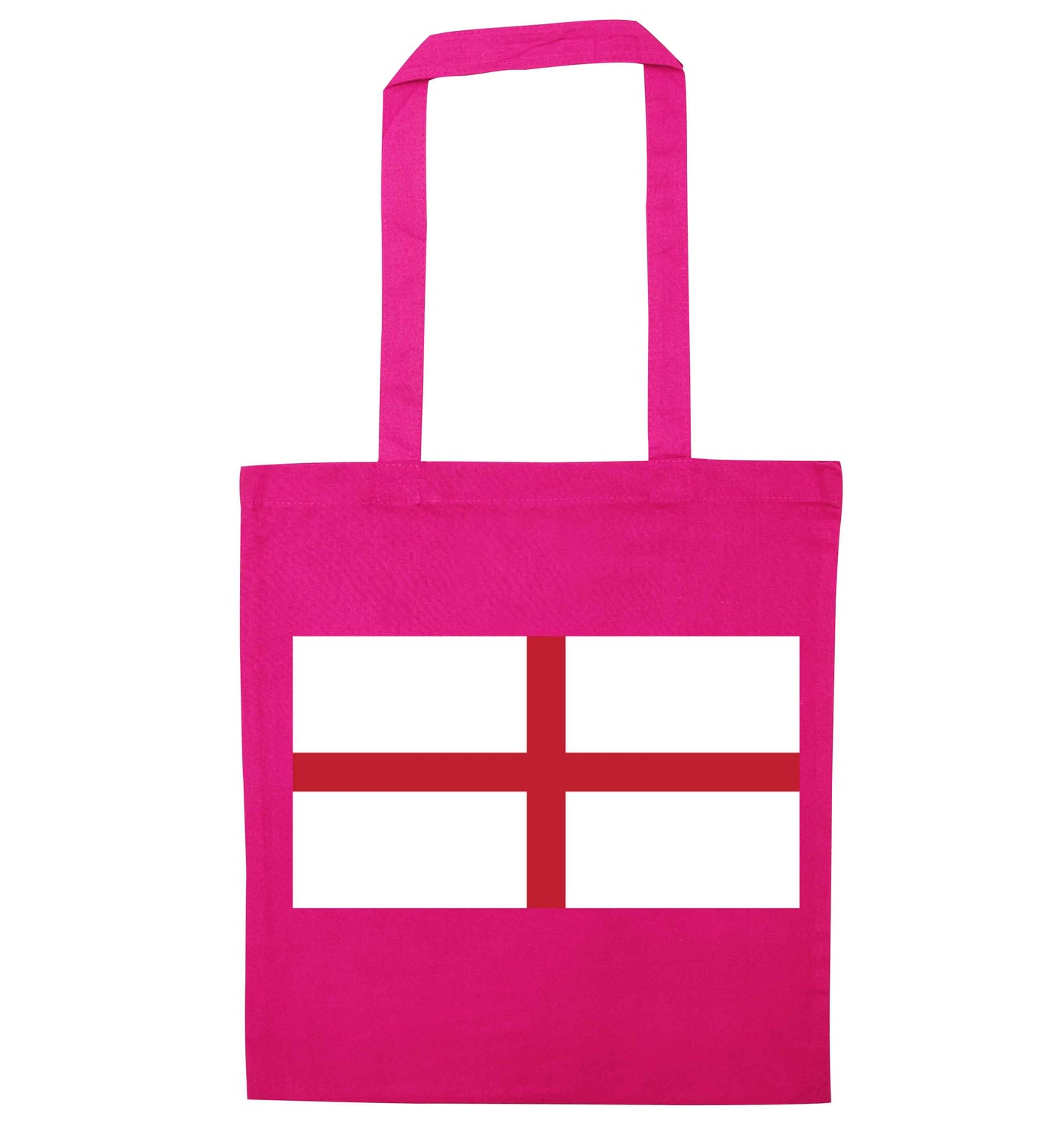 England Flag pink tote bag