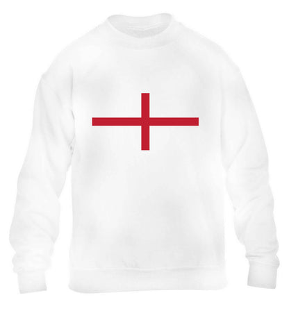 England Flag children's white sweater 12-13 Years