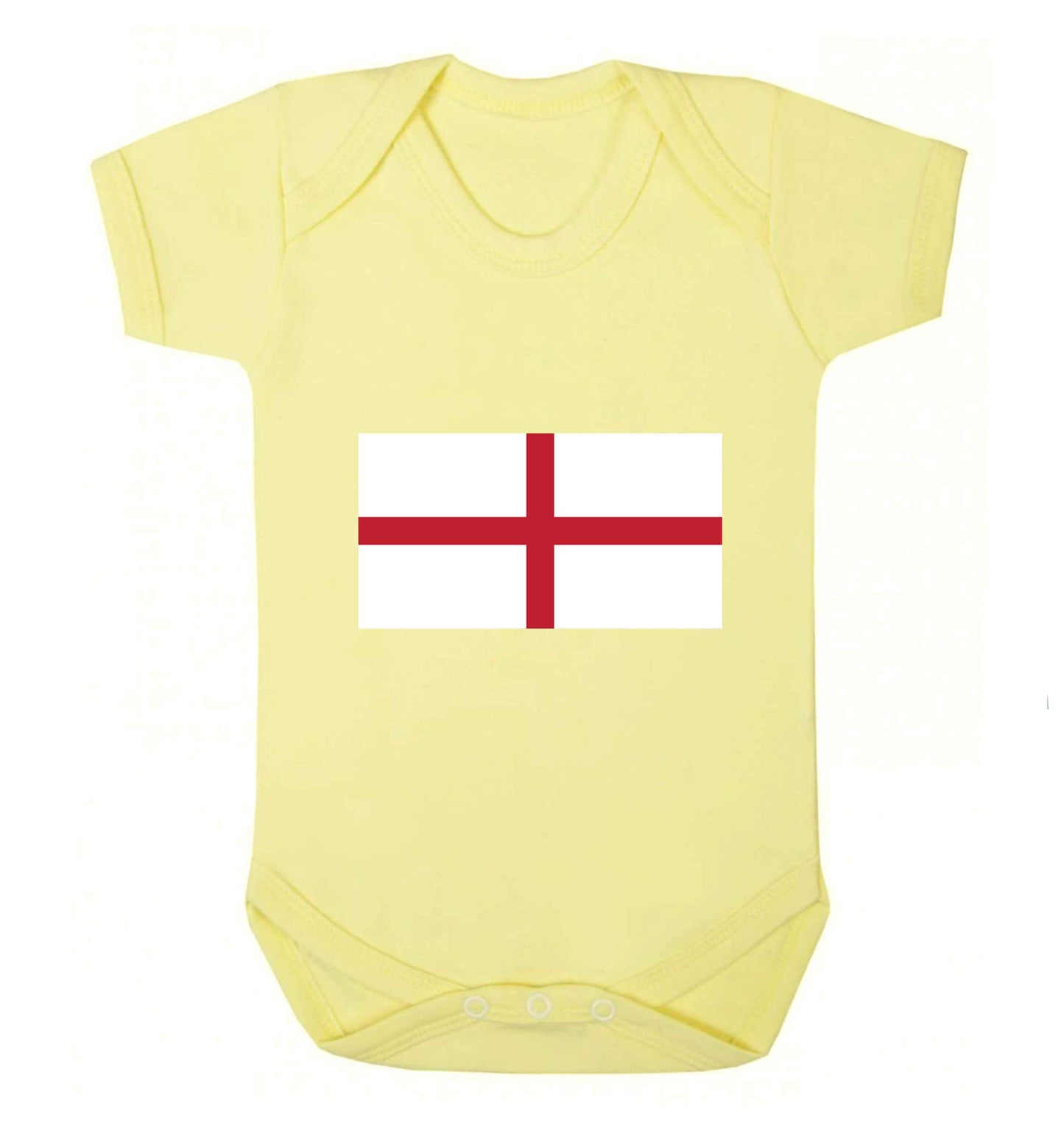 England Flag baby vest pale yellow 18-24 months