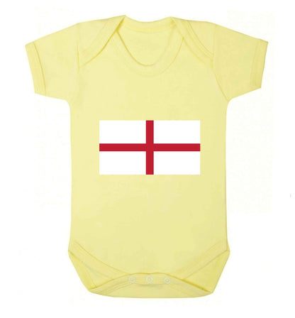 England Flag baby vest pale yellow 18-24 months