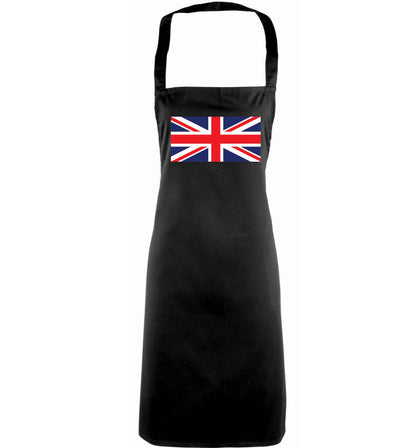 Union Jack adults black apron