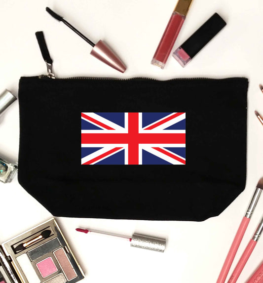 Union Jack black makeup bag