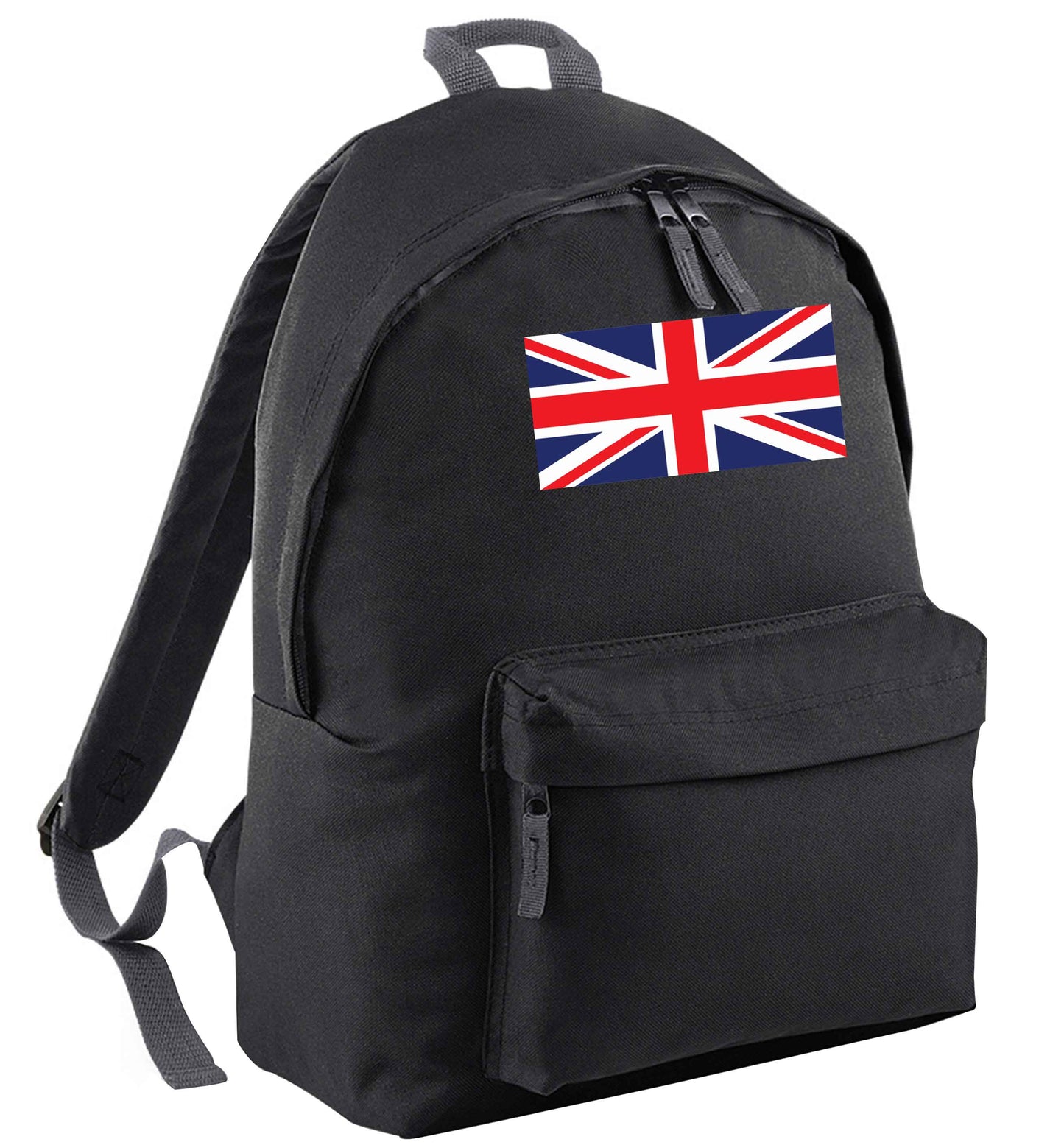 Union Jack black adults backpack