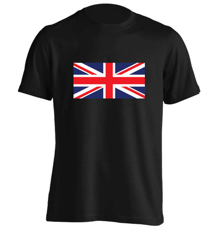 Union Jack adults unisex black Tshirt 2XL