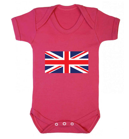 Union Jack baby vest dark pink 18-24 months