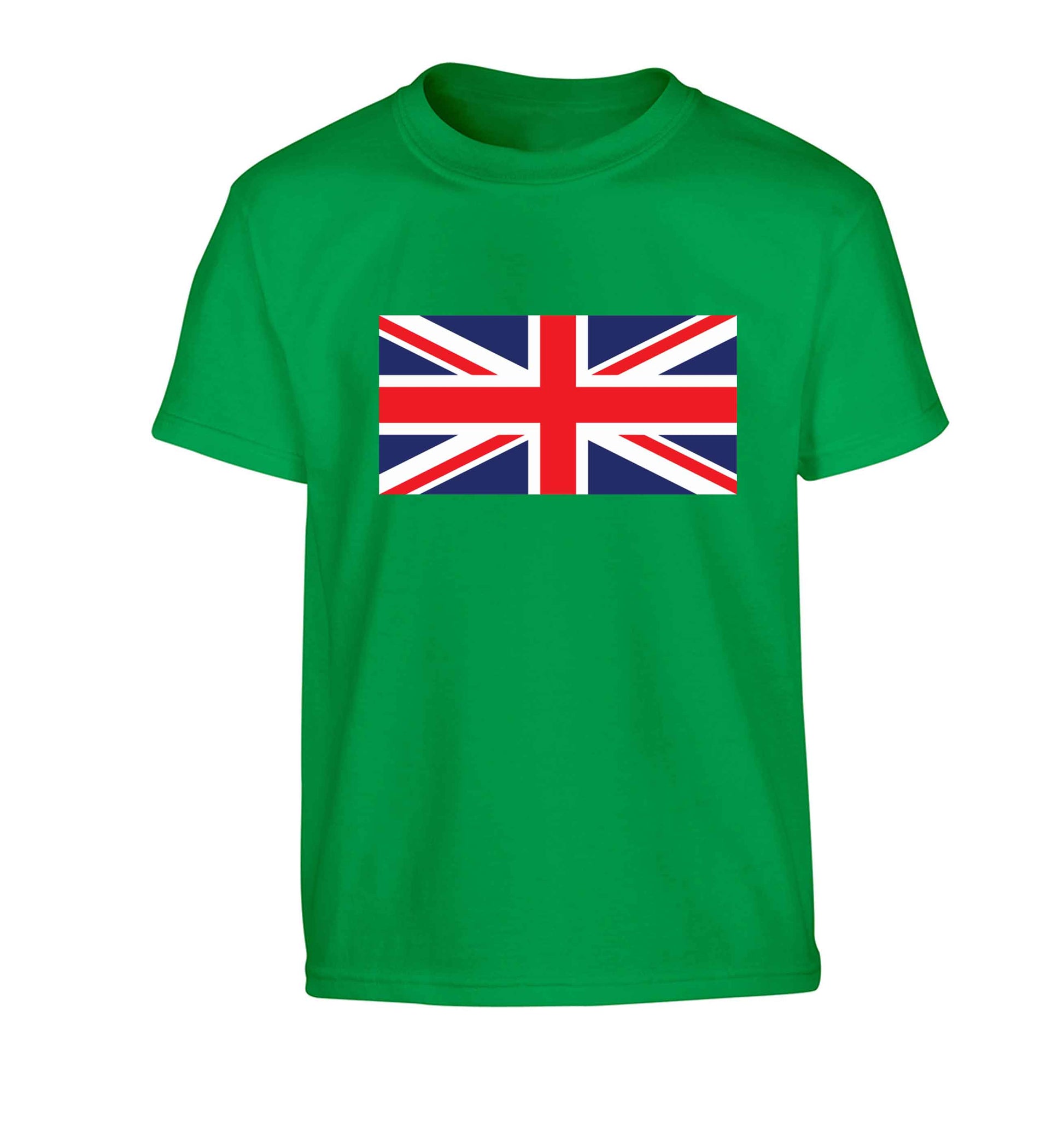 Union Jack Children's green Tshirt 12-13 Years