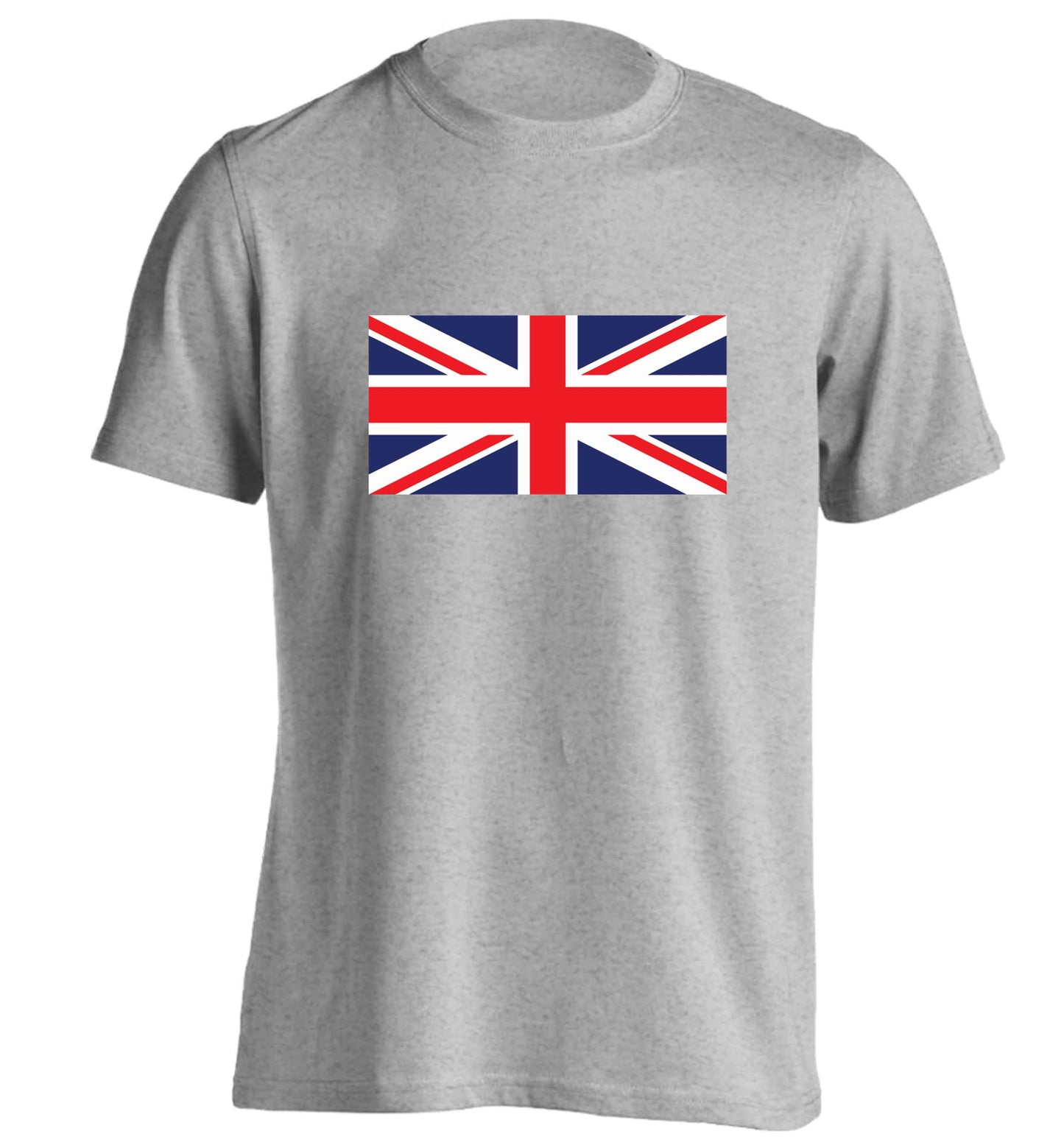 Union Jack adults unisex grey Tshirt 2XL