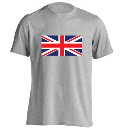 Union Jack adults unisex grey Tshirt 2XL