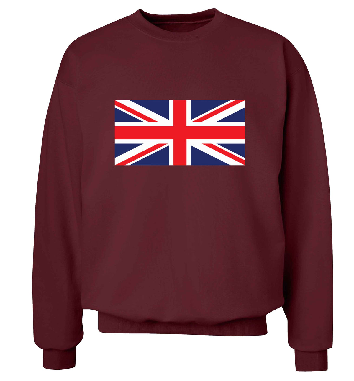 Union Jack adult's unisex maroon sweater 2XL
