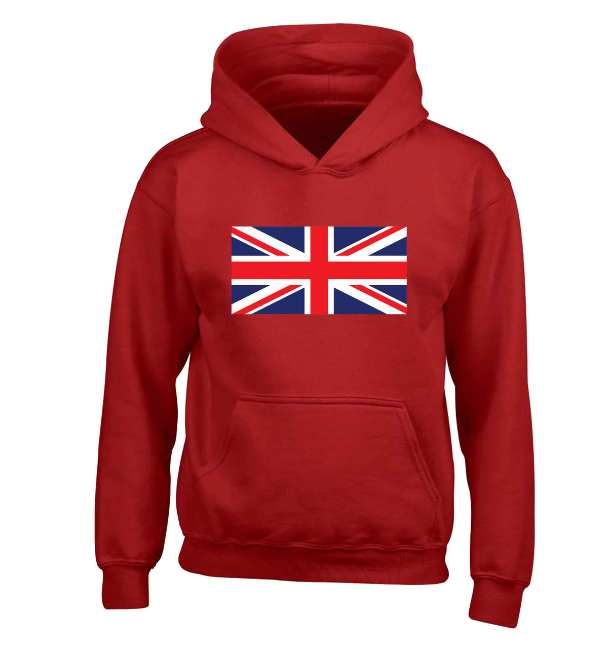 Union Jack children's red hoodie 12-13 Years