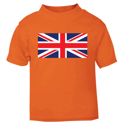 Union Jack orange baby toddler Tshirt 2 Years