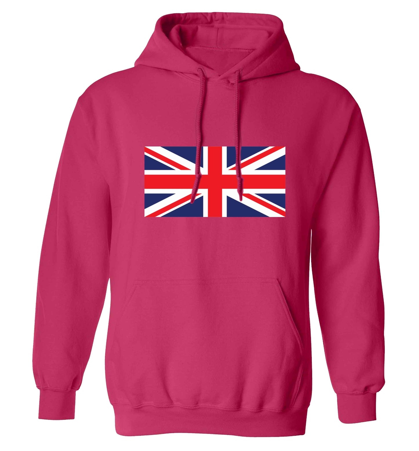Union Jack adults unisex pink hoodie 2XL
