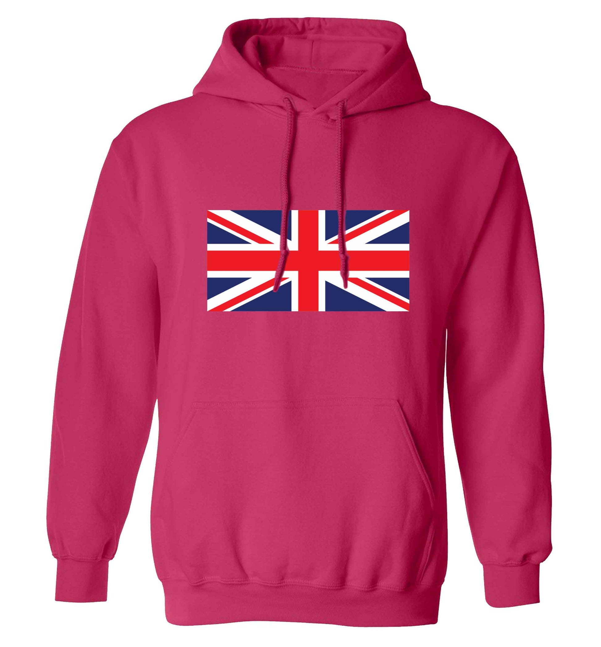 Union Jack adults unisex pink hoodie 2XL